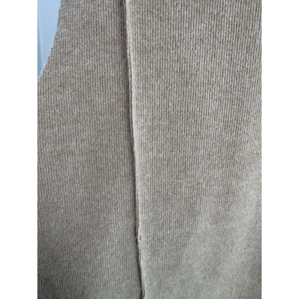 Zara Womens M Camel Sleeveless Turtleneck Sweater Knit‎ Top Minimalist